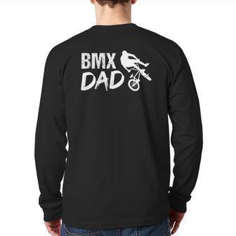 Mens Bmx Bike Rider Dad Father Freestyle Bmx Lovers Men Back Print Long Sleeve T-shirt | Mazezy