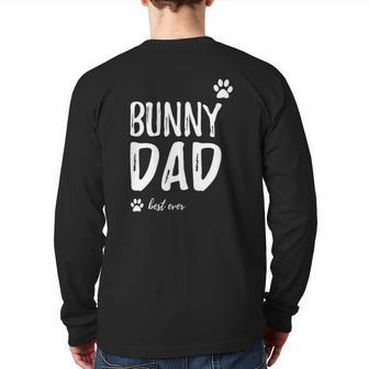 Mens Bunny Dog Dad Best Ever Idea Back Print Long Sleeve T-shirt | Mazezy