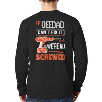 Mens If Can’T Fix It We’Re All Screwed Grandpa Back Print Long Sleeve T-shirt | Mazezy CA