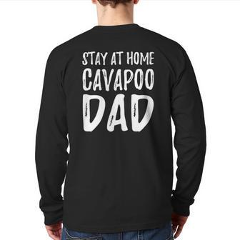 Mens Cavapoo Dog Dad Idea Back Print Long Sleeve T-shirt | Mazezy AU