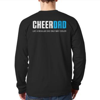 Mens Cheer Dad Shirt Cute Father's Day Back Print Long Sleeve T-shirt | Mazezy