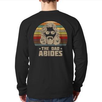 Mens The Dad Abides Retro Father's Day Back Print Long Sleeve T-shirt | Mazezy