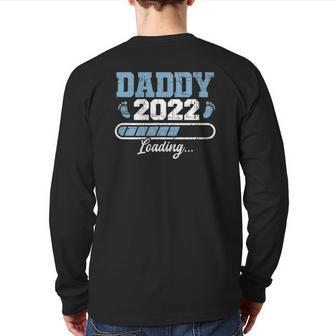 Mens Daddy 2022 Pregnancy Reveal First Time Dad Back Print Long Sleeve T-shirt | Mazezy CA