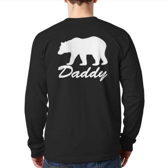 Mens Daddy Bear Distressed Graphic Raglan Baseball Tee Back Print Long Sleeve T-shirt | Mazezy