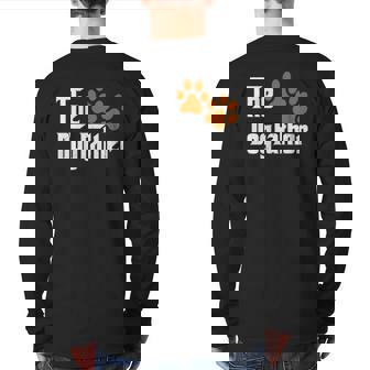 Mens Dog-Father Dad Daddy Papa Pops Father's Day Idea Back Print Long Sleeve T-shirt | Mazezy