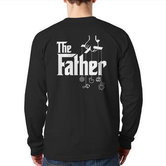 Mens The Father First Time Father's Day New Dad Back Print Long Sleeve T-shirt | Mazezy