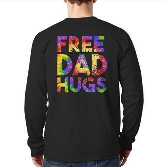 Mens Free Dad Hugs Pride Lgbtq Gay Rights Straight Support Back Print Long Sleeve T-shirt | Mazezy
