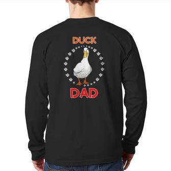 Mens Duck Dad Duck Lover Duck Owner For Men Back Print Long Sleeve T-shirt | Mazezy
