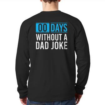 Mens Fathers Day Punny Dad Sarcastic Dad Jokes Back Print Long Sleeve T-shirt | Mazezy