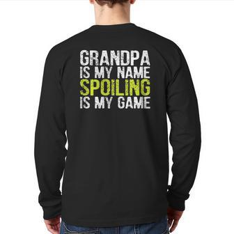Mens Grandpa S For Men Grandpa Spoiling Game Back Print Long Sleeve T-shirt | Mazezy CA