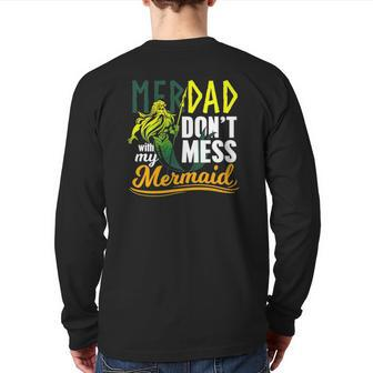 Mens Merdad Quote Don't Mess With My Mermaid Back Print Long Sleeve T-shirt | Mazezy
