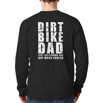 Mens Mx Dirt Bike Dad Tee Biker Father's Day Idea Back Print Long Sleeve T-shirt | Mazezy