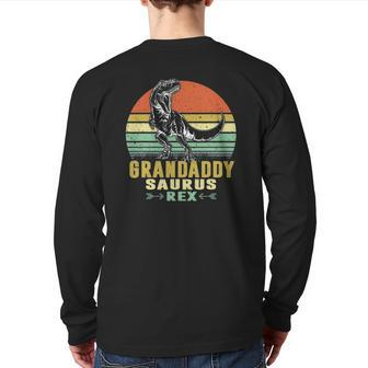 Mens Grandaddysaurusrex Dinosaur Grandaddy Saurus Family Back Print Long Sleeve T-shirt | Mazezy