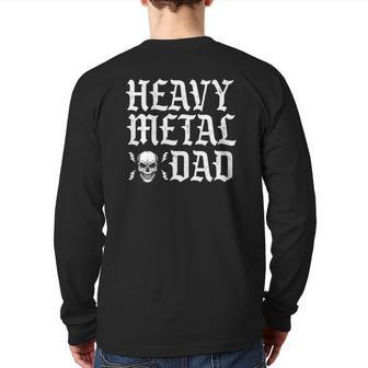 Mens Heavy Metal Dad Father Biker Music Rock Bassist Back Print Long Sleeve T-shirt | Mazezy UK