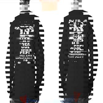 Mens I'm A Dad And A Police Officer Nothing Scares Me Back Print Long Sleeve T-shirt | Mazezy