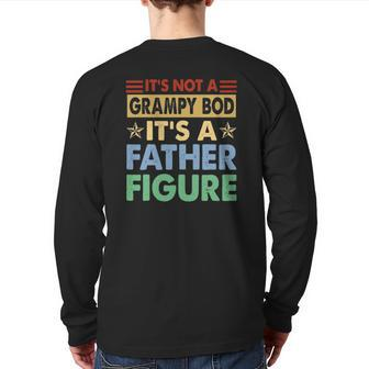 Mens It's Not A Grampy Bod It's A Father Figure Fathers Day Back Print Long Sleeve T-shirt | Mazezy