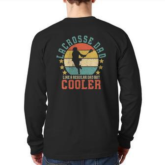 Mens Lacrosse Dad Vintage Father's Day For Lax Daddy Back Print Long Sleeve T-shirt | Mazezy DE