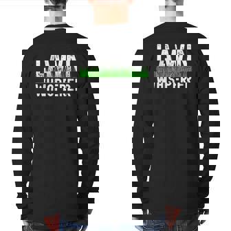 Mens Lawn Whisperer Retro Lawn Mowing Landscaping Grass Mower Dad Back Print Long Sleeve T-shirt | Mazezy