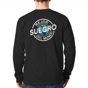 Mens Mejor Suegro Del Mundo Spanish Father In Law Father's Day Back Print Long Sleeve T-shirt | Mazezy