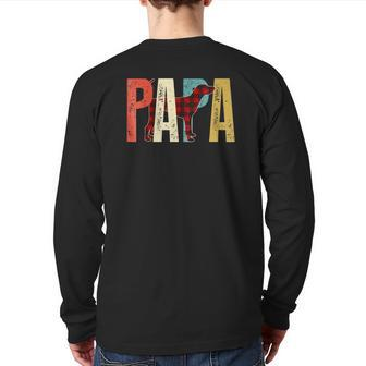 Mens Papa Treeing Walker Coonhound Back Print Long Sleeve T-shirt | Mazezy