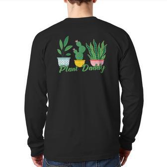 Mens Plant Daddy Gardening Back Print Long Sleeve T-shirt | Mazezy