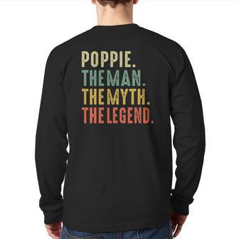 Mens Poppie The Man The Myth The Legendfather's Day Back Print Long Sleeve T-shirt | Mazezy