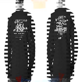 Mens Promoted To Great Grandpa 2022 Soon To Be Great Grandfather Back Print Long Sleeve T-shirt | Mazezy