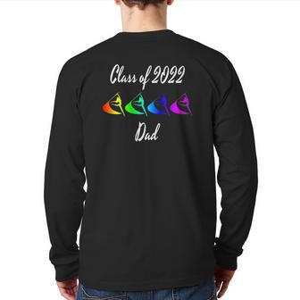 Mens Rainbow Color Guard Dad Flag Graphic Class Of 2022 Ver2 Back Print Long Sleeve T-shirt | Mazezy