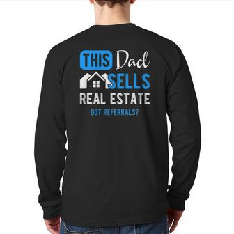 Mens Real Estate Agent Men Dad Realtor Back Print Long Sleeve T-shirt | Mazezy UK