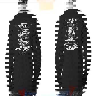 Mens Mens Reel Cool Dad Fishing Daddy Father's Day Tee Back Print Long Sleeve T-shirt | Mazezy