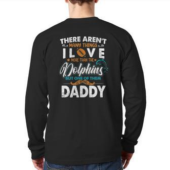 Mens Retro Dolphin Vintage Father's Day Back Print Long Sleeve T-shirt | Mazezy