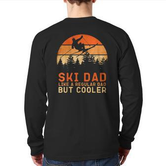 Mens Ski Dad Ski Skiing Outfit Back Print Long Sleeve T-shirt | Mazezy
