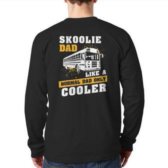 Mens Skoolie For Your Dad Back Print Long Sleeve T-shirt | Mazezy