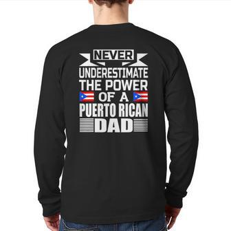 Mens Storecastle Puerto Rican Dad Fathers Puerto Rico Back Print Long Sleeve T-shirt | Mazezy