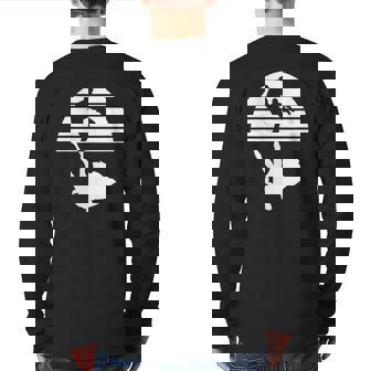 Mens Super Dad Shadow Hero Back Print Long Sleeve T-shirt | Mazezy