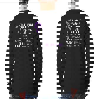 Mens Mens Wow Dad Like A Normal Dad Way More Epic Tee Back Print Long Sleeve T-shirt | Mazezy