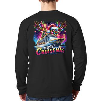 Merry Christmas Cruise Ship Family Christmas Back Print Long Sleeve T-shirt | Mazezy