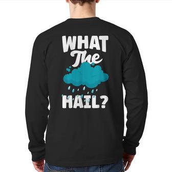 Meteorology Weathercaster Meteorologist What The Hail Back Print Long Sleeve T-shirt - Monsterry CA