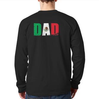 Mexican Dad Fathers Day Cinco De Mayo Dad Outfit Back Print Long Sleeve T-shirt | Mazezy UK