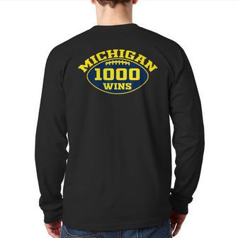 Michigan 1000 One Thousand Wins Back Print Long Sleeve T-shirt | Mazezy