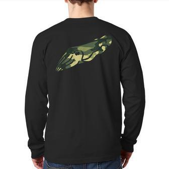 Military Cuttlefish Camo Men Print Us Molluscs Veteran Back Print Long Sleeve T-shirt | Mazezy