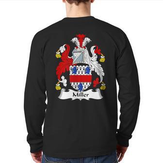 Miller Coat Of Arms Family Crest Back Print Long Sleeve T-shirt - Monsterry DE