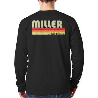 Miller Job Title Profession Birthday Worker Idea Back Print Long Sleeve T-shirt - Monsterry DE