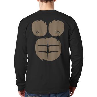 Monkey Gorilla Costume Animal Belly Fancy Dress Boys Men Back Print Long Sleeve T-shirt - Monsterry DE