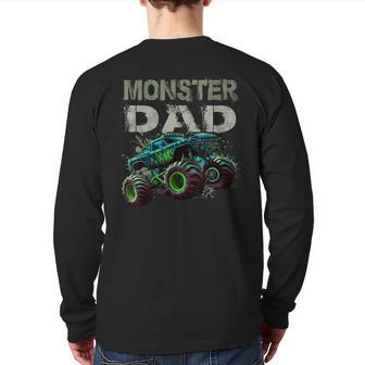 Monster Truck Dad Family Matching Monster Truck Lovers Back Print Long Sleeve T-shirt | Mazezy