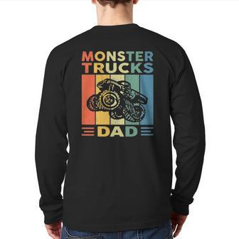 Monster Truck Dad Retro Vintage Monster Truck Back Print Long Sleeve T-shirt | Mazezy