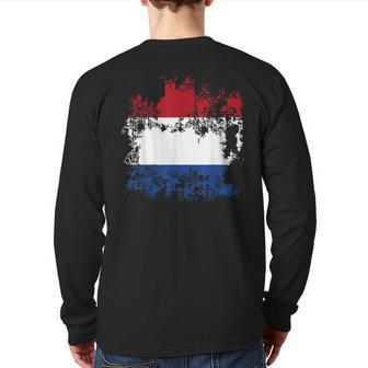 The Netherlands Holland Flag King's Day Holiday Back Print Long Sleeve T-shirt - Monsterry