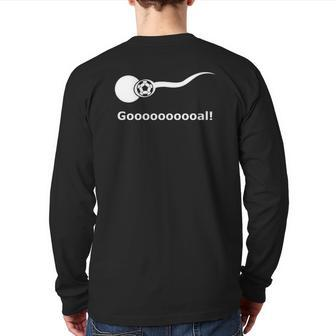 New Dad 1St Father's Day Soccer Expactant Father Back Print Long Sleeve T-shirt | Mazezy