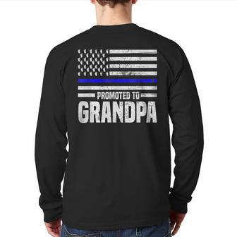 New First Time Grandpa To Be Police Law Enforcement T Back Print Long Sleeve T-shirt | Mazezy