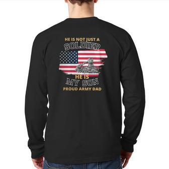 He Is Not Just A Soldier He Is My Son Back Print Long Sleeve T-shirt | Mazezy